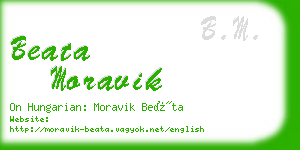 beata moravik business card